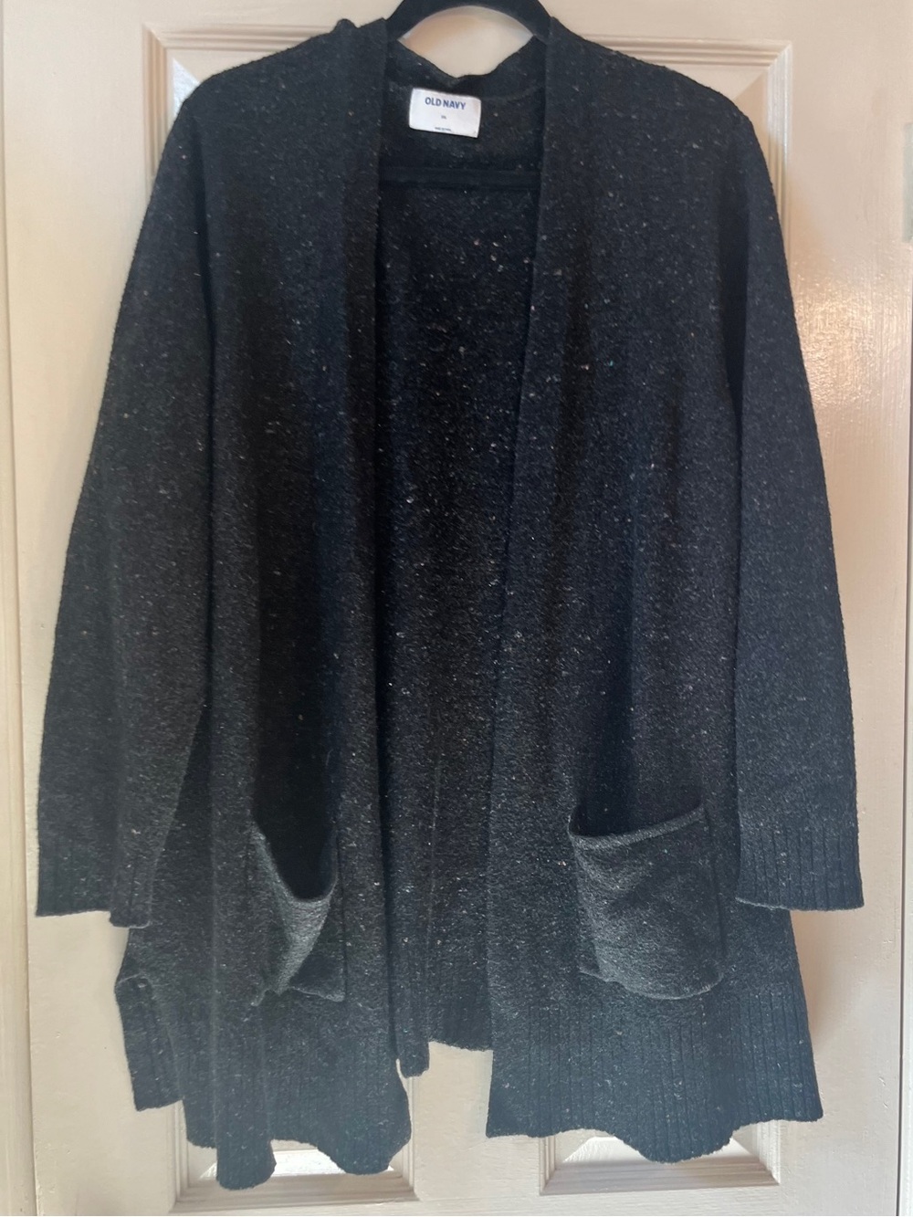 Old Navy Black Open-Front Pocketed Women's Cardigan